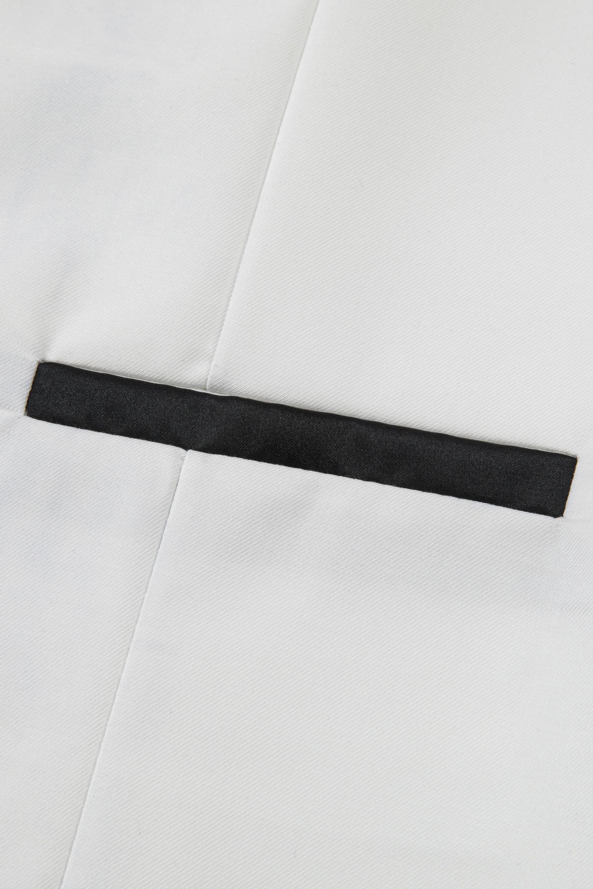 Alabaster Horizon White Black Satin Shawl Collar 3-Piece Slim Fit Tuxedo Set