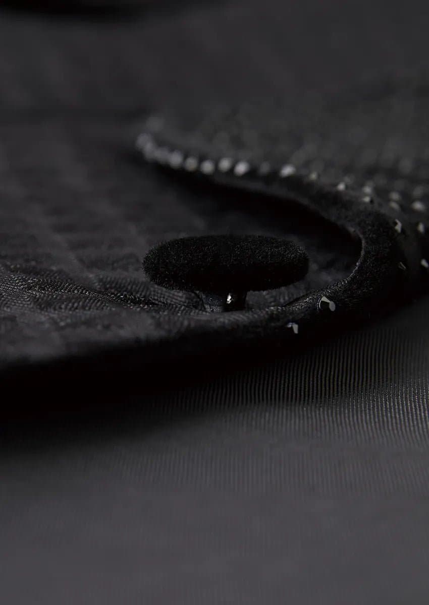 Obsidian Masterpiece Black Jacquard Velvet 3-Piece Slim Fit Tuxedo Set Jacket Vest Trousers