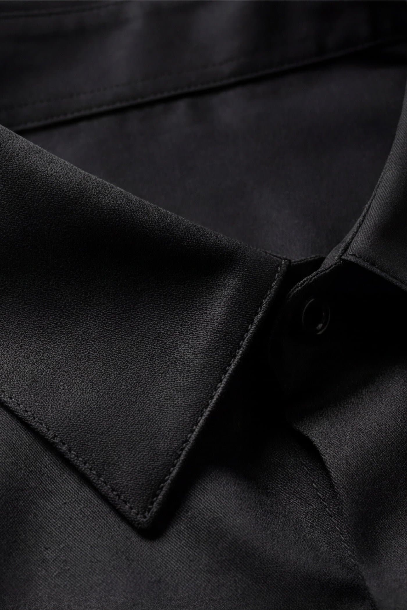 Men's Silk Satin Long Sleeve Shirt Black White Relaxed Fit Polyester Spandex