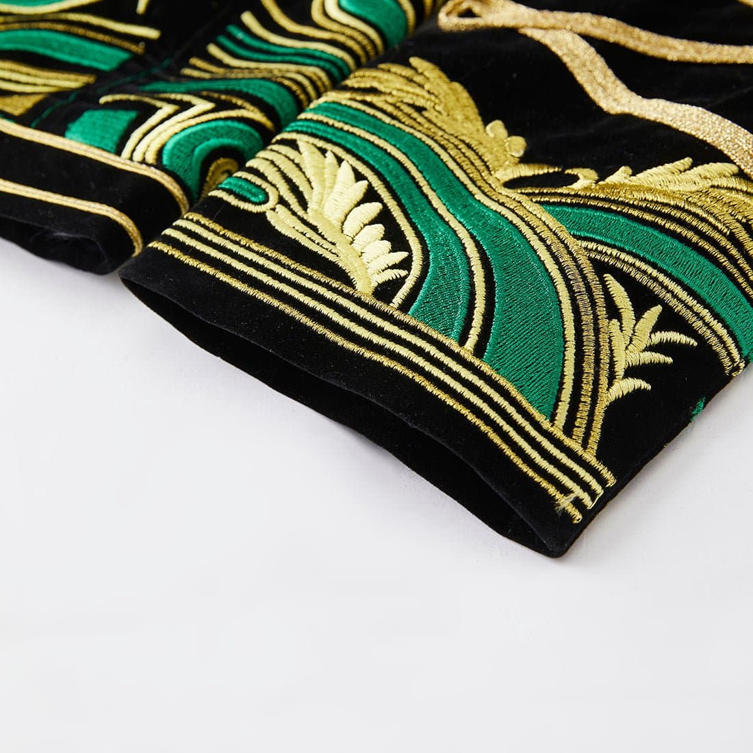 Black Velvet Gold Braided Hussar Tuxedo Jacket and Trousers Set