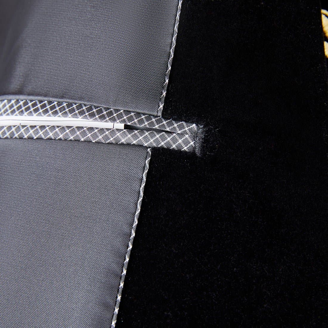 Black Velvet Gold Embroidered Tuxedo Set Jacket and Trousers Slim Fit