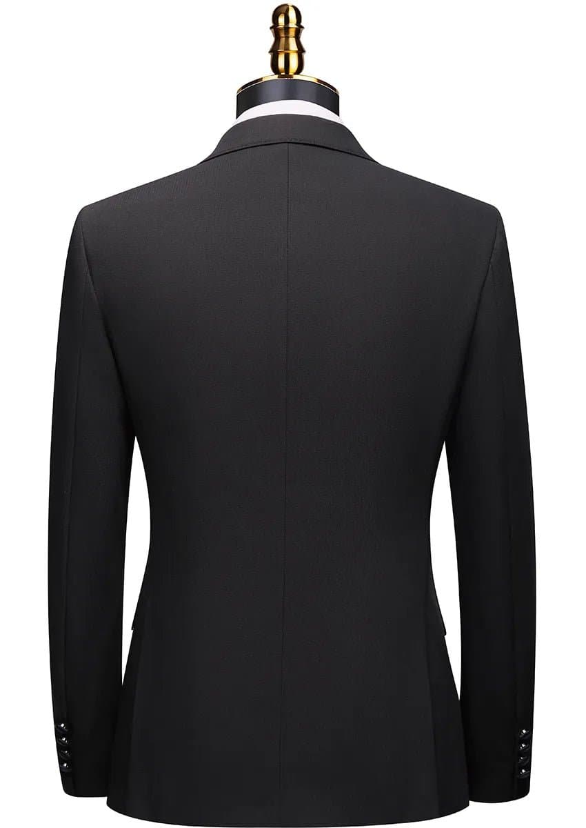 Phantom Vanguard Black Asymmetric Vine Beaded 2-Piece Tuxedo Jacket and Trousers Set