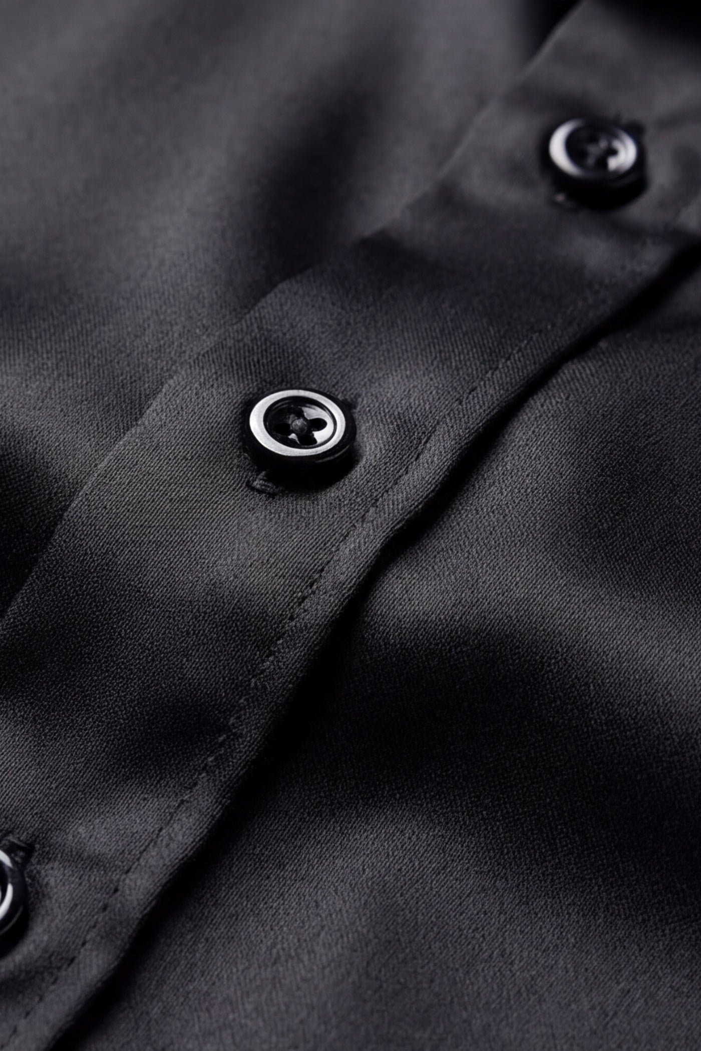 Men's Silk Satin Long Sleeve Shirt Black White Relaxed Fit Polyester Spandex
