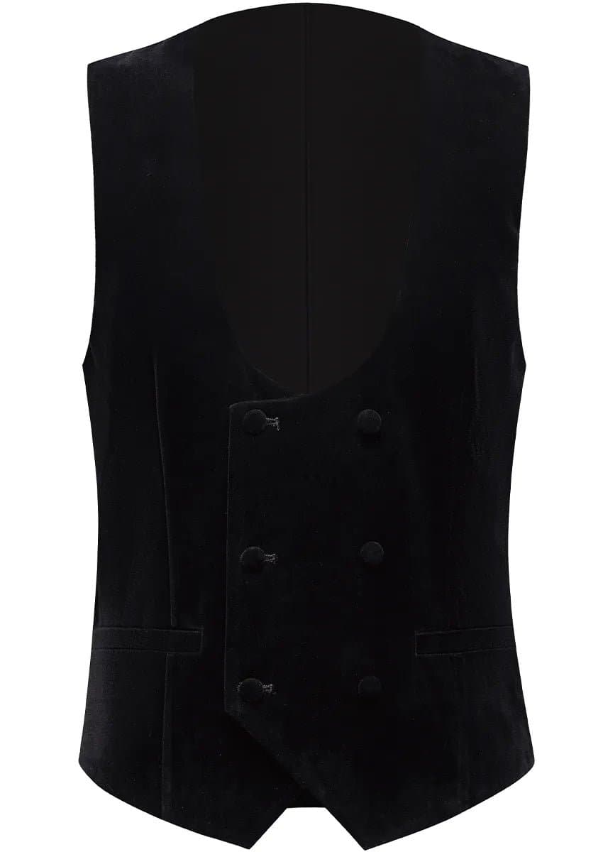 White Jacquard Velvet 3-Piece Tuxedo Slim Fit - Alabaster Masterpiece Jacket Vest Trousers